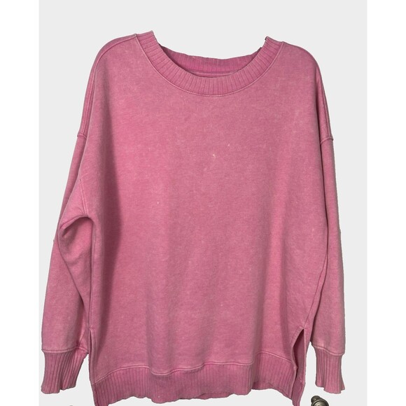 SO Tops - SO Soft Fleece Pink Tunic Sweatshirt Size Small NWOT
